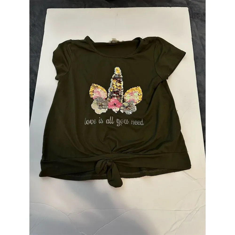 Sonoma Girls' Graphic T-Shirt Bundle Size M Multicolor Short Sleeve Casual
